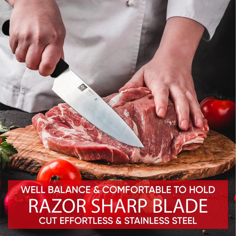 ICEL Chef knife. ICEL Cutlery 8-inch Chefs Knife.(Knife Care, Sharpening Instructions Included) Great for chopping, mincing and dicing. - Image 3